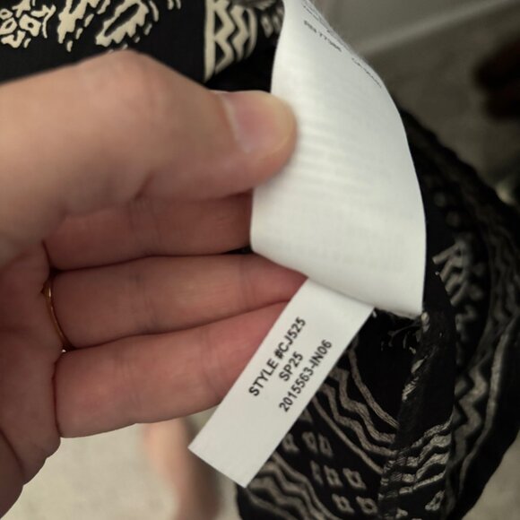 J.Crew Squareneck Midi Dress in Black Block Print Size 12 NWT - Picture 10 of 11